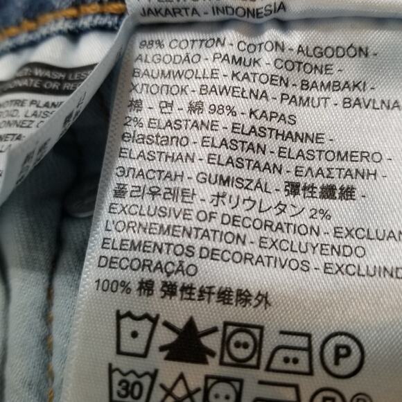 Levi's 505 Med Wash Regular Fit Men's Red Tab Straight Leg Denim Jeans Sz 36X34 - Picture 9 of 10